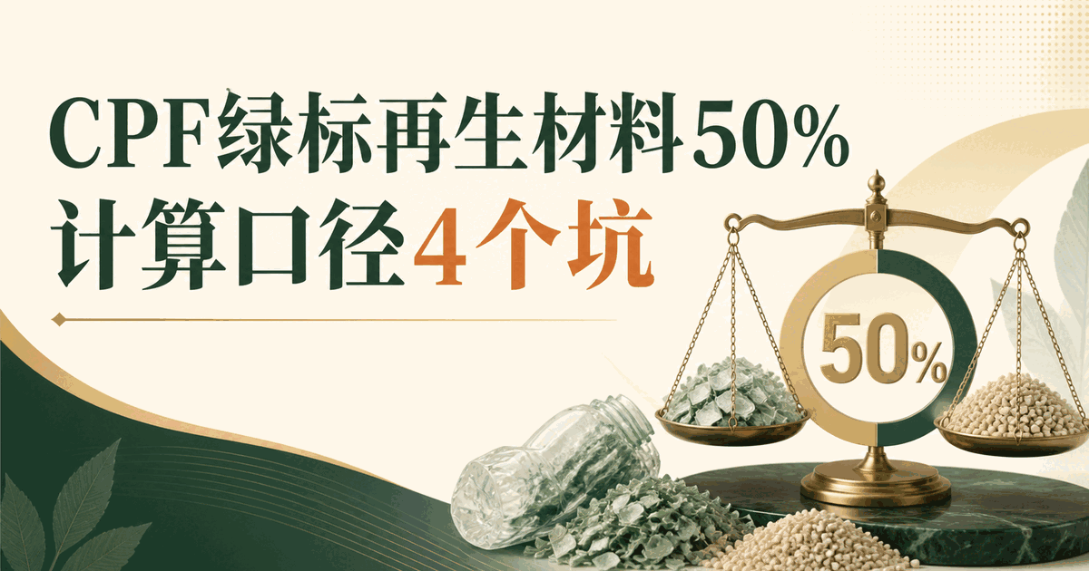 亚马逊CPF绿标再生材料50%比例计算方法详解 | 绿色方舟（深圳）认证有限公司