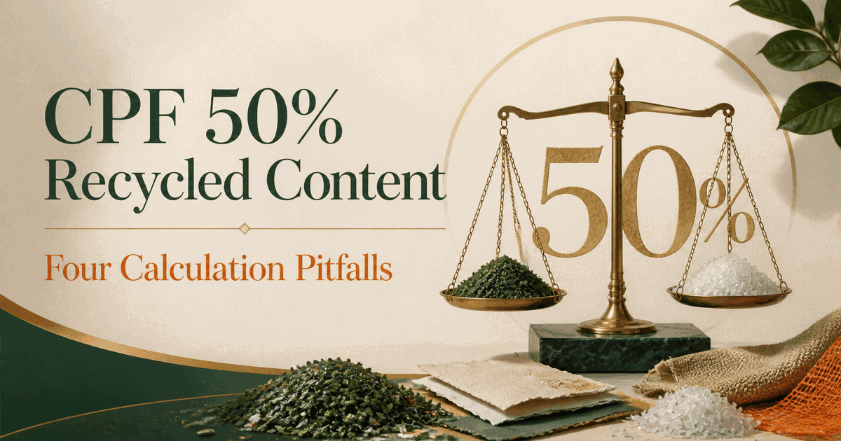 How to Calculate 50% Recycled Content for Amazon CPF Green Label | Greenark Certification