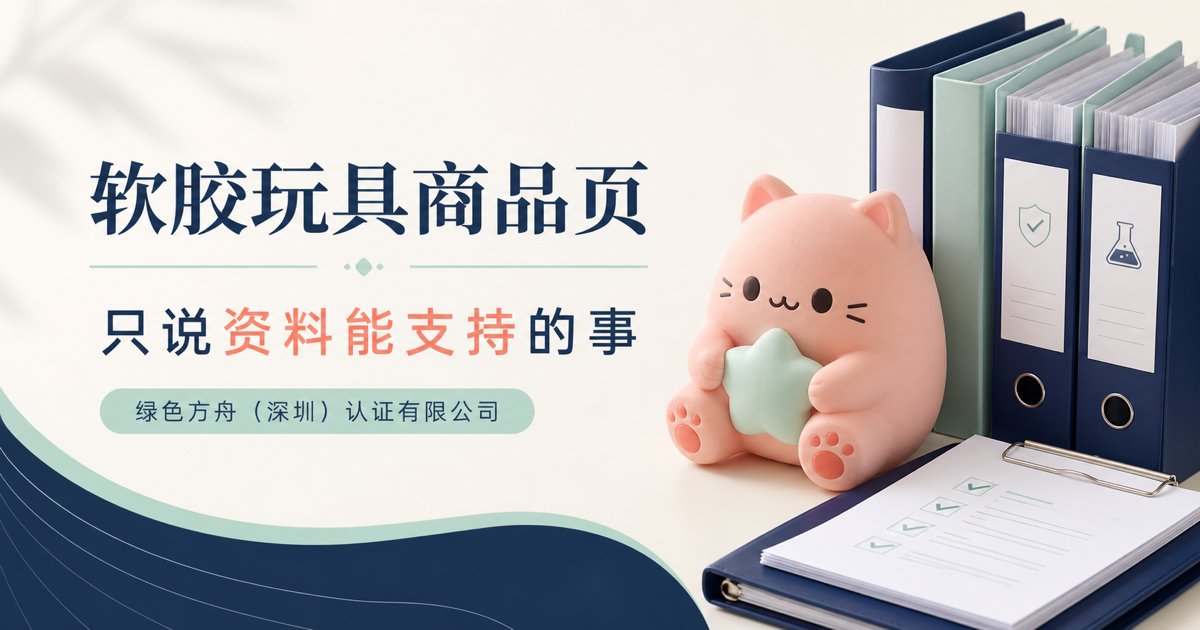 软胶玩具商品页：将传播卖点与安全主张分开表达
