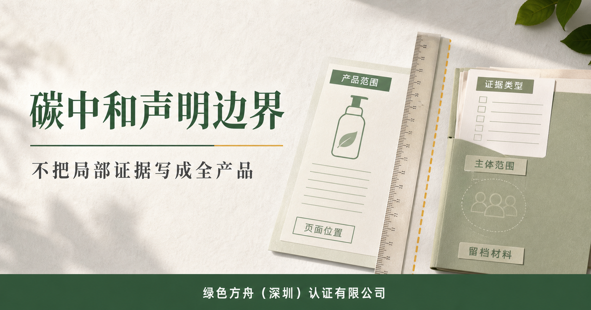 碳中和声明证据链准备：别把低碳、碳足迹、抵消和绿标混成一句话