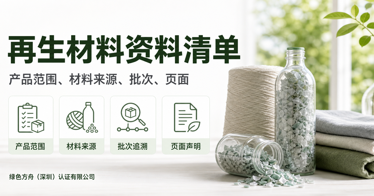 再生材料产品想进绿标？先把这4份文件准备好