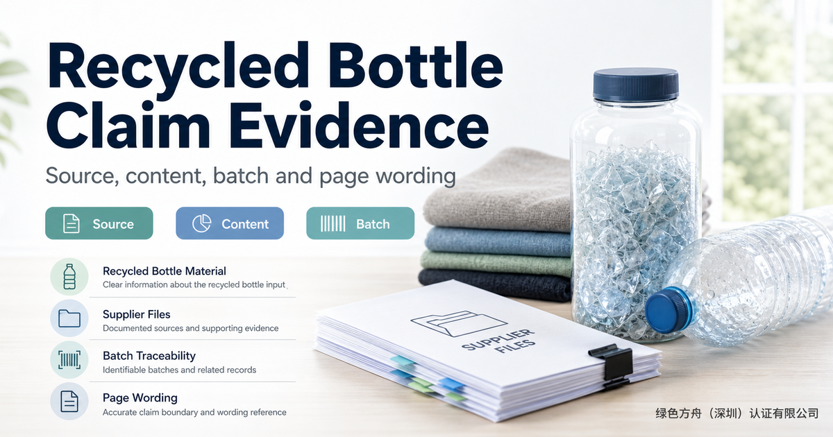 Can You Say It Uses Recycled Plastic Bottles? Check GRS and RCS Evidence First