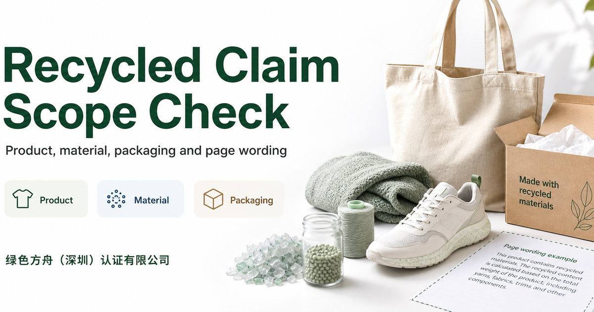 Bags, Shoe Materials, and Packaging Can Mention Recycled Content Only After Scope Is Clear