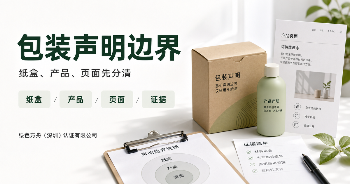一个纸盒也能影响绿色表达：包装声明别写成整件产品认证