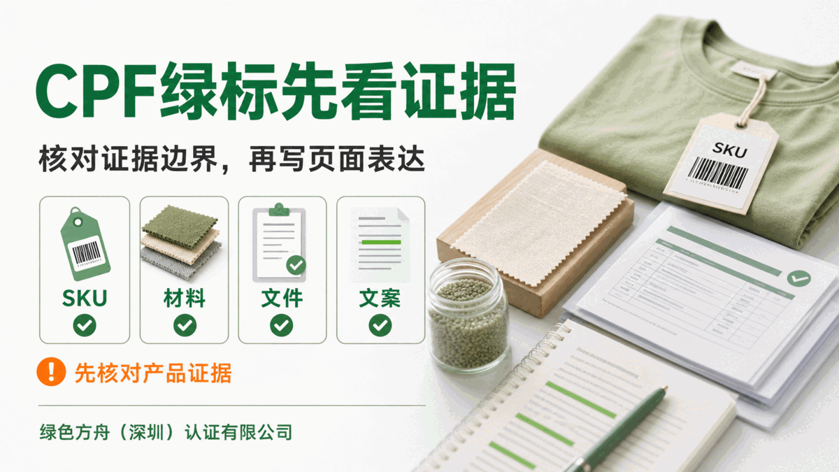 亚马逊 CPF 绿标先别急着选认证：先把产品证据链接起来