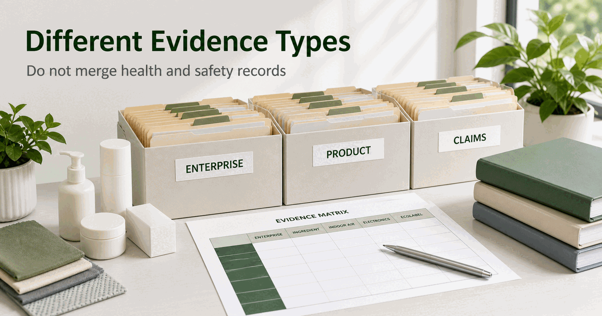 B Corp, EWG, GREENGUARD, TCO, and EU Ecolabel Are Different CPF Evidence Types