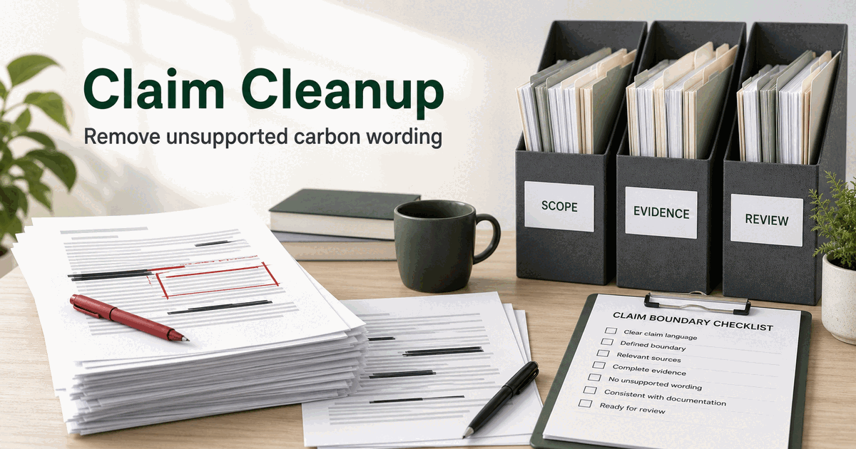 Carbon-neutral CPF evidence: review the claim boundary before using the material