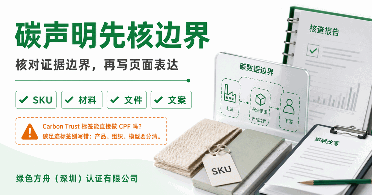 Carbon Trust 标签别写成“绿标通行证”：先看它验证的是产品、组织还是模型