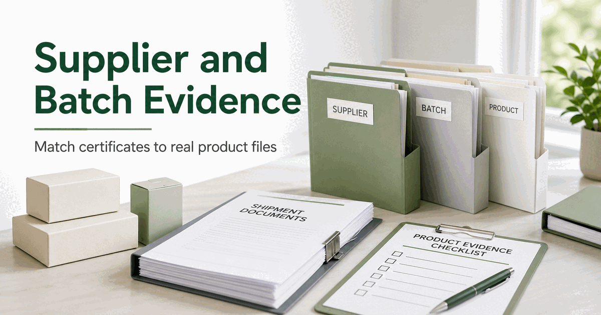Certified Supplier and Batch Document Evidence Review