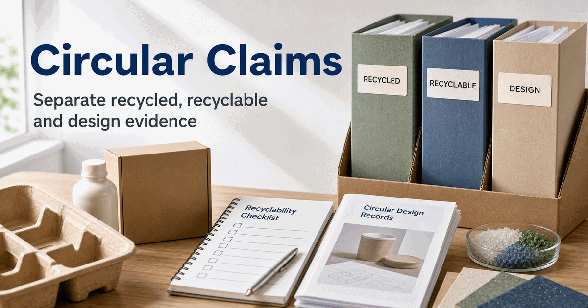 Circular-economy certifications for Amazon CPF: verify the claim object first