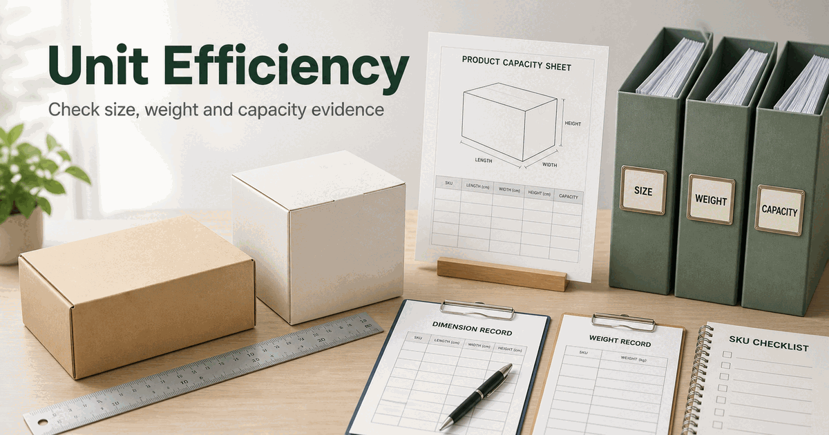 Compact by Design for Amazon CPF: verify product-efficiency evidence
