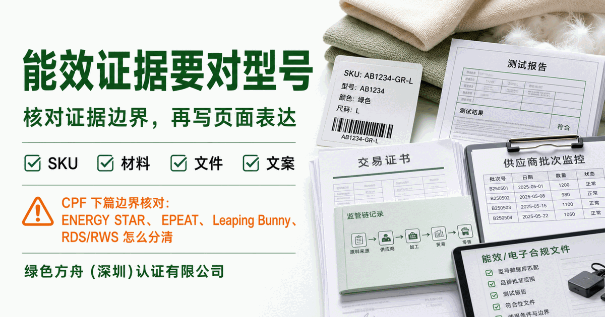 CPF 下篇怎么改：能效电子、无动物实验、羽绒羊毛别混成一张清单