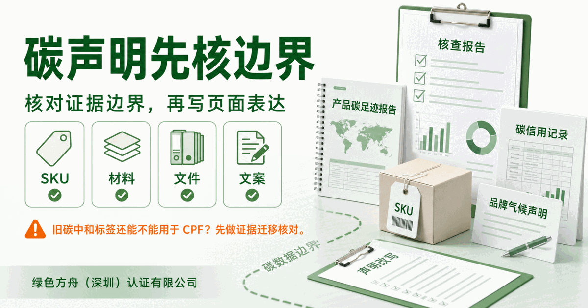 旧碳中和标签还能不能用于 CPF？先做证据迁移核对