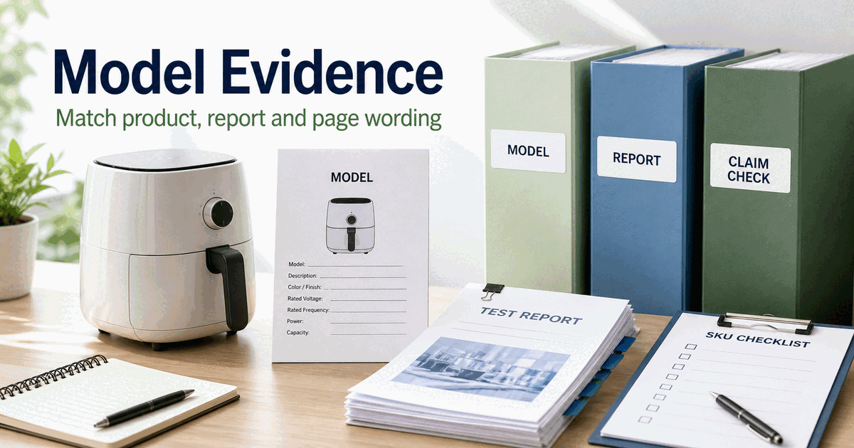 ENERGY STAR and Amazon CPF: match the model evidence first