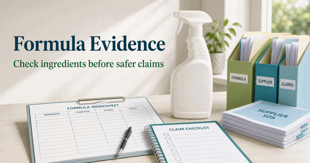 EPA Safer Choice Formula Evidence Boundary Review