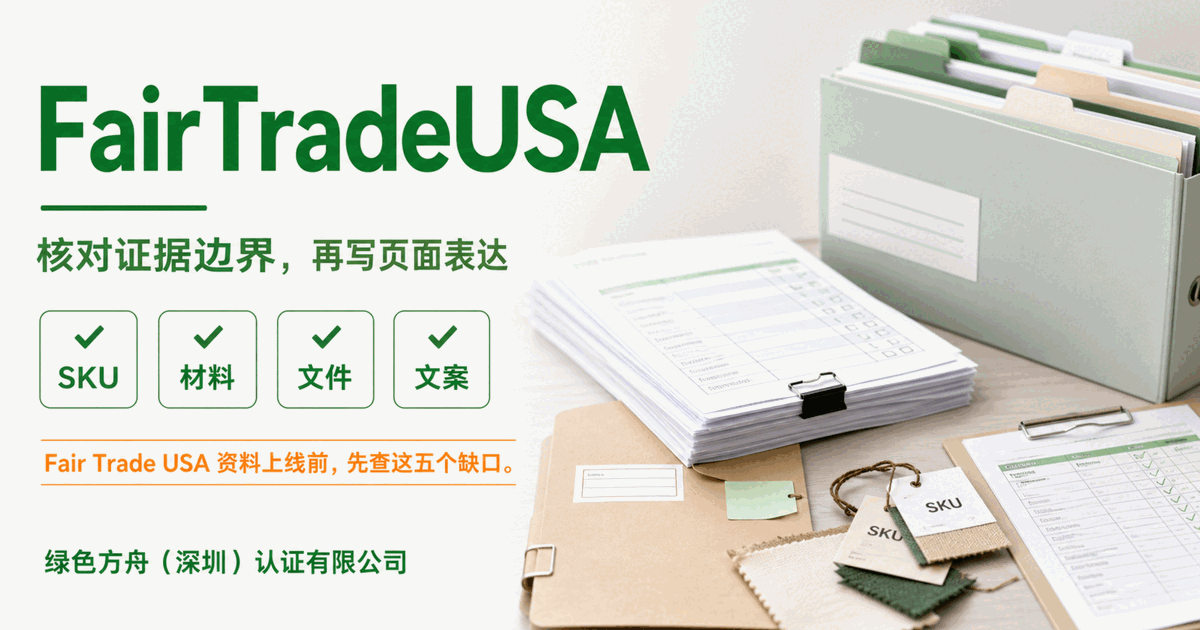 Fair Trade USA 资料上线前，先查供应链文件缺口