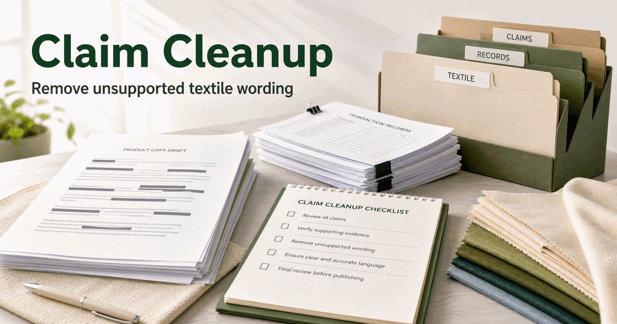 GOTS Claim Cleanup Before Publishing Legacy Copy