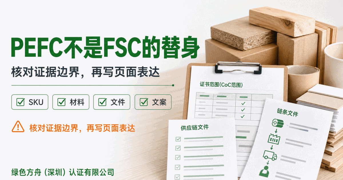 PEFC 和 FSC 不能互相替代：纸木材料先分证据层
