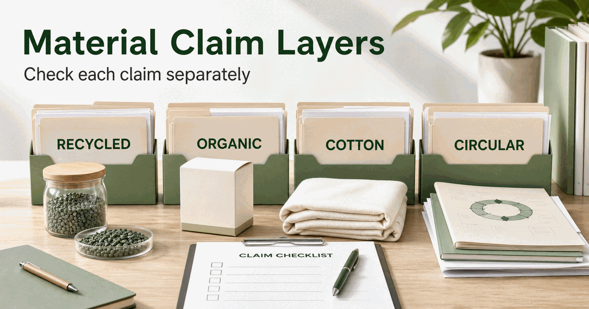 Recycled, Organic, Cotton, and Circular Design Claims Need Separate CPF Evidence Checks