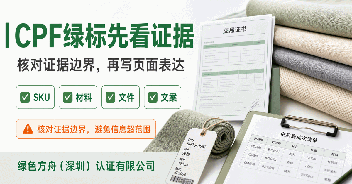纺织品做 CPF，别把 GOTS、OEKO-TEX、bluepass 写成一回事