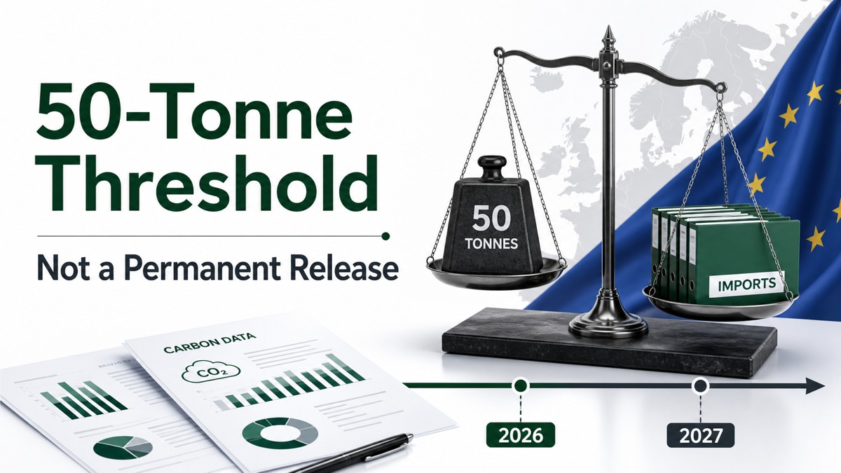 CBAM 2026 Definitive Regime and the 50-Tonne Threshold: Do Not Treat It as a Permanent Release