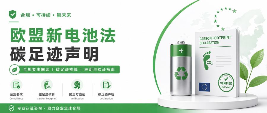 欧盟新电池法碳足迹声明